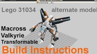 How to build a Lego Macross Valkyrie transformable from 31034 set