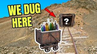 Digging a 120 Year Old Mining Town Dump for Antique Bottles #treasure #bottledigging  #history