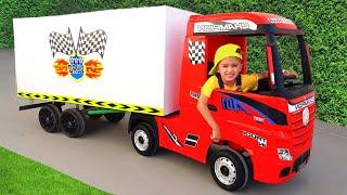 Nikita ride on toy truck play delivery service