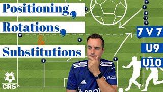 Youth Soccer - position players correctly, handle rotations & subs