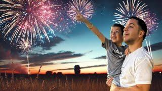 DAD SURPRISES SON WITH EXPLOSIVE FIREWORKS!!