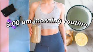 5:00 AM MORNING ROUTINE | productive & healthy