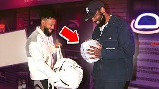 Surprising Kyrie Irving With His Childhood Basketball!