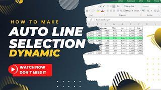 Auto Line Selection by Microsoft Excel!!