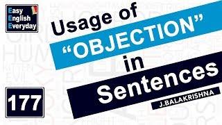 Advanced English grammar tutorial | usage of OBJECTION | Learn English | Easy English Everyday