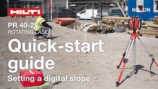 Hilti Nuron PR 40-22 Quick-start guide - Setting a digital slope