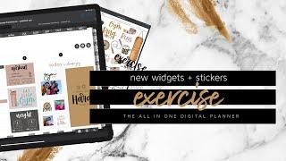 Exercise Stickers for Digital Planning | Digital Planning workout widgets and stickers