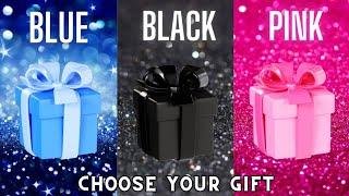 Choose your gift box ️|| 3 gift box challenge Blue, Black & Pink #pinkvsblue #chooseyourgift