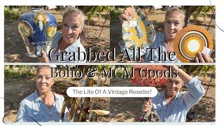 HUGE MCM AND BOHO VINTAGE HAUL! Join me as I hit up garage sales and thrift stores looking for deals