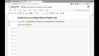 [2] Series - Create A Series Object from a Python List