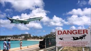 Amerijet Cargo 727 landing at Maho Beach, St. Martin (SXM)