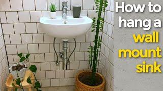 How to install a wall mount sink and plumb it too!