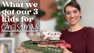 *MINIMALIST* Everything I got our 3 kids for Christmas 2023 | Christian Motherhood