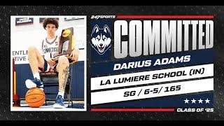 WATCH: 4-star SG Darius Adams commits to UConn | No. 22 overall prospect