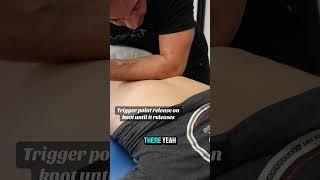 Trigger point release on not until it releases ‍ #triggerpoint #physicaltherapy #arizona