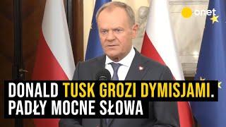 Donald Tusk grozi dymisjami. Padły mocne słowa