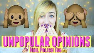 UNPOPULAR OPINIONS NAIL POLISH TAG + BLOOPERS | Spangley Nails