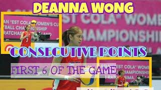 DEANNA WONG THREE CONSECUTIVE POINTS | YOUR THE BEST | FIRST 6