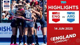 FIH Hockey Pro League 2024-25 Highlights: England vs Argentina (W) | Match 1