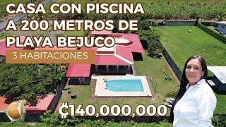 Venta de Casa a 200 metros del mar en Playa Bejuco