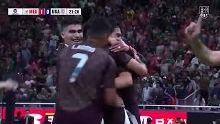 Raúl Jiménez with a perfect free kick to give Mexico the 1-0 lead