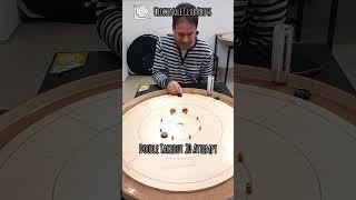 Crokinole Club Shots: Peti's Double Takeout 20 attempt #crokinole #club #highlights