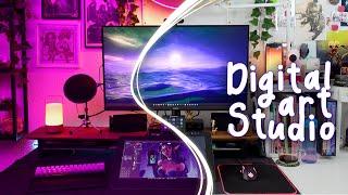 Digital Art & Youtuber Studio Tour  All equipment listed  Nature ️ Technology Aethstetic