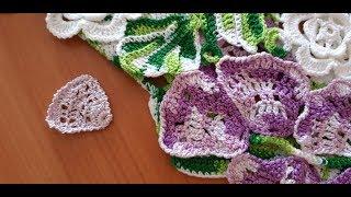 Цветок крючком . КОЛОКОЛЬЧИК КРЮЧКОМ.КОФТОЧКА КРЮЧКОМ.ИРЛАНДСКОЕ КРУЖЕВО.Мотив крючком.Топ крючком.