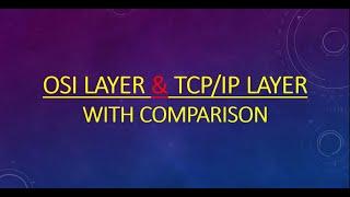 OSI Layer Vs TCP Layer