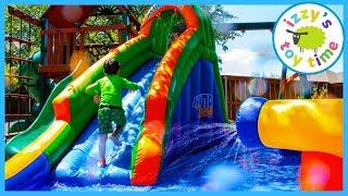 BLAST ZONE HYDRO RUSH! Fun Family Outdoors Pretend Play with WATER!