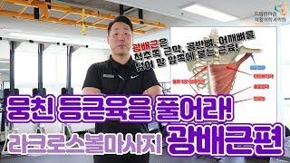 라크로스볼을 이용한 광배근 마사지편