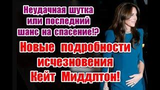 Неудачная шутка или последний шанс на спасение: новые подробности исчезновения Кейт Миддлтон