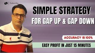 GAP UP AND GAP DOWN SIMPLE AND BEST INTRADAY STRATEGY - BEGINNERS FRIENDLY - HINDI