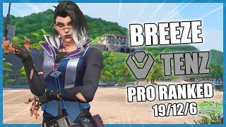 SEN Tenz Fade Breeze | Valorant Pro Vod Ranked Gameplay