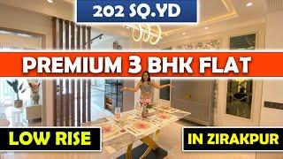 Premium 202 Sq. Yd.  Low Rise 3BHK  | Semi-Furnished Flat in Zirakpur | Solitaire Greens