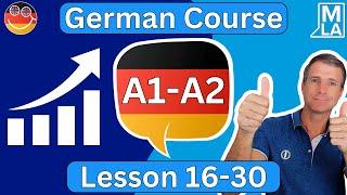  German for Beginners | Lesson 16-30 | Learn German Fast | A1-A2 Course 