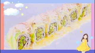 Sushi Rolls Creations ( Veggies Deluxe Roll ) - How to Make Sushi创意寿司卷装盘摆盘