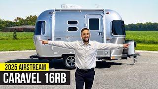 Airstream’s SMALLEST Camping Trailer | 2025 Caravel 16RB Walk Through Tour