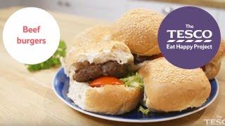 How to make juicy BBQ burgers in 14 minutes - Eat Happy Project recipes for children