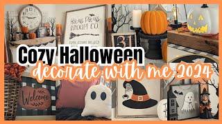  NEW!  2024 COZY HALLOWEEN DECORATE WITH ME│HALLOWEEN DECORATING IDEAS #halloween