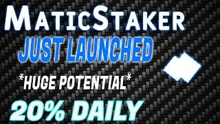 NEW PASSIVE INCOME GEM *MATIC STAKER* JUST LAUNCHED