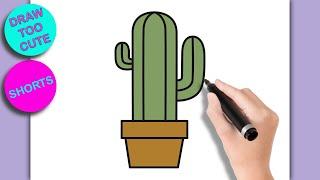 Cute Cactus Drawing #cactus #htdraw #mindful #shorts