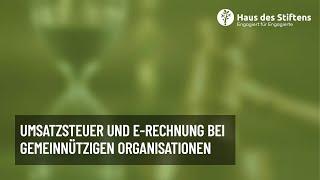 Umsatzsteuer und E-Rechnung bei gemeinnützigen Organisationen | Haus des Stiftens