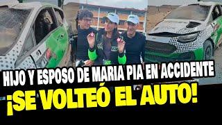 MARIA PIA PREOCUPADA TRAS VOLTEARSE EL CARRO DE SU HIJO Y SU ESPOSO ¡ASÍ QUEDÓ!