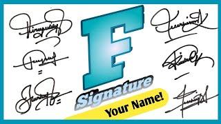 F signature। F Signature style of your name। Request best signature