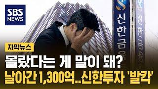 몰랐다는 게 말이 돼? '날아간 1,300억'…신한투자 발칵 (자막뉴스) / SBS