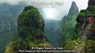 Most Dangerous Fort of Maharashtra : Gorakhgad Fort | Thrilling Climb of Gorakhgad | गोरखगड