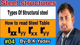 ||Steel structures||Types of structural steel ||Steel table|| By-B.K Yadav ||