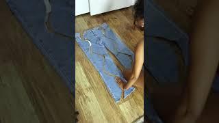 Style hack for loose jeans #sewing #fashionhacks #upcycle