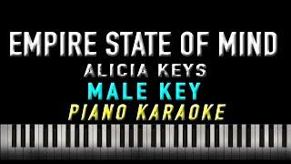 Empire State of Mind - Alicia Keys "MALE KEY" | KARAOKE | Piano Version